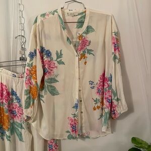 Z supply top + pant floral set